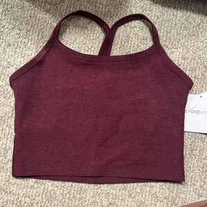 Beyond Yoga Burgundy Racerback Top workout top / sports bra